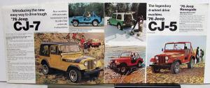 1976 Jeep CJ5 Cherokee Wagoneer Pickup CJ7 Trailer Towing Guide Brochure