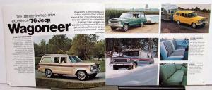 1976 Jeep CJ5 Cherokee Wagoneer Pickup CJ7 Trailer Towing Guide Brochure