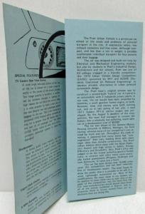1971 1972 Pratt Urban Vehicle Prototype Subaru Engine Trifold Brochure Leaflet