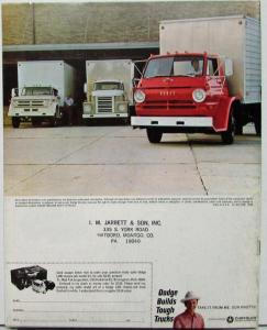1970 Dodge Medium Duty Truck Conv Tilt & Low Cab Fwd Sales Brochure Original