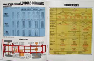 1970 Dodge Medium Duty Truck Conv Tilt & Low Cab Fwd Sales Brochure Original
