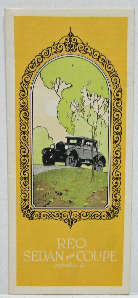 1925 REO Model G Sedan Coupe Specifications Sales Brochure Folder Original