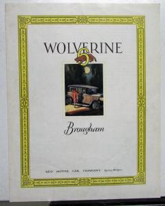 1927 REO Wolverine 6 Brougham Sales Brochure Folder Original