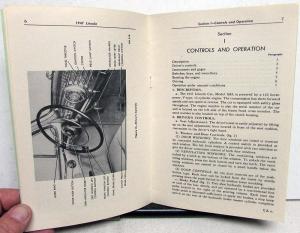 1947 Lincoln Model 76H Owners Manual Care & Operations Maintenance Original