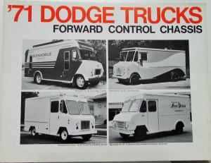 1971 Dodge Truck Forward Control Chassis P 200 300 400 Sales Folder Original