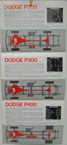 1971 Dodge Truck Forward Control Chassis P 200 300 400 Sales Folder Original