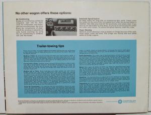 1971 Dodge Sportsman Van Truck Trailer Towing Requirements Sales Folder Original