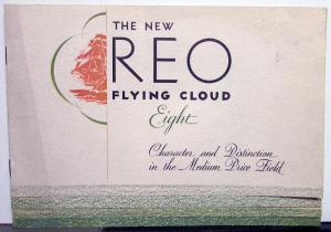 1931 REO Flying Cloud Eight Sedan Coupe Color Sales Brochure Original