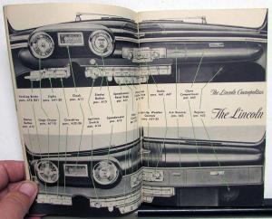 1949 Lincoln Owners Manual Care & Operations Maintenance Original