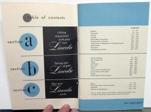 1950 Lincoln Owners Manual Care & Operations Maintenance Original