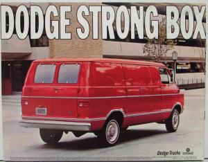 1971 Dodge Tradesman Van B 100 200 300 Strong Box Color Sales Brochure Original