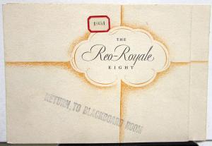 1931 REO Royale Eight Sedan Victoria Coupe Color Sales Folder Brochure Original