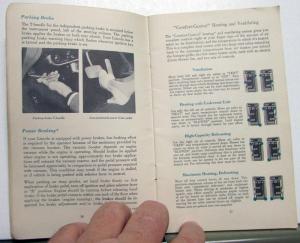 1954 Lincoln Owners Manual Care & Operations Maintenance Original
