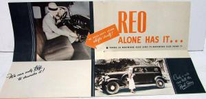 1933 REO Car Self Shifter Sales Folder Brochure MAILER Original