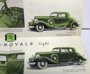 1933 The REO Royale Eight Sedan Coupe Victoria Sales Folder Mailer Original