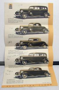 1933 REO Flying Cloud Elite & Standard Coupe Sedan Mailer Sales Folder Original