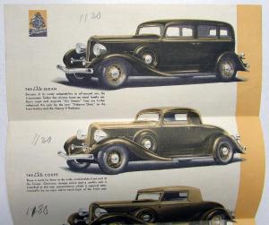 1933 REO Flying Cloud Elite & Standard Coupe Sedan Mailer Sales Folder Original