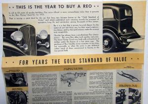 1933 REO Flying Cloud Elite & Standard Coupe Sedan Mailer Sales Folder Original