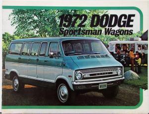 1972 Dodge Sportsman Wagon Van Color Sales Brochure