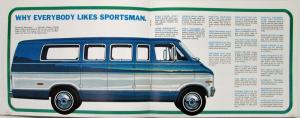 1972 Dodge Sportsman Wagon Van Color Sales Brochure