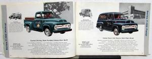 1955 Ford Truck F T C P B Series Conv Tandem Cab Parcel Bus Sales Brochure ORIG