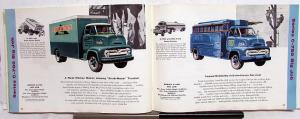 1955 Ford Truck F T C P B Series Conv Tandem Cab Parcel Bus Sales Brochure ORIG