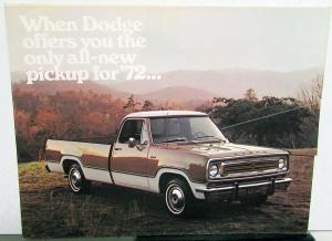 1972 Dodge Pickup With Winnebago Kap Cover Color Sales Folder Die Cut Cover Orig