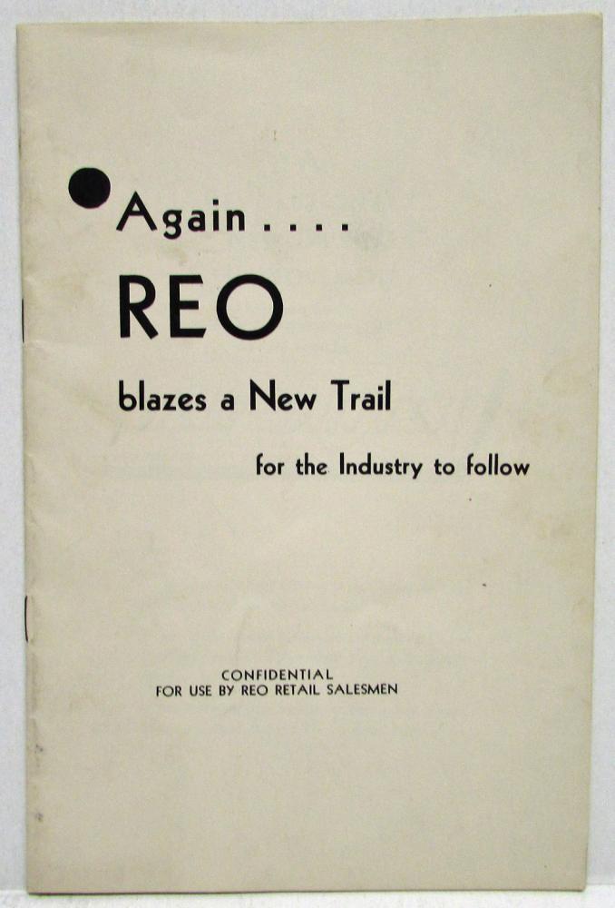 1934 REO Self Shifter Sales Brochure for Salesmen CONFIDENTIAL