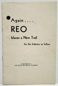 1934 REO Self Shifter Sales Brochure for Salesmen CONFIDENTIAL