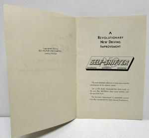 1934 REO Self Shifter Sales Brochure for Salesmen CONFIDENTIAL