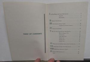 1956 Lincoln Owners Manual Care & Operations Maintenance Original