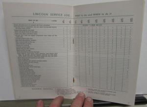 1956 Lincoln Owners Manual Care & Operations Maintenance Original