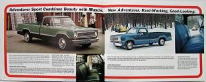 1972 Dodge Adventurer Custom Light Duty Pickup D100 D200 D300 Sales Brochure