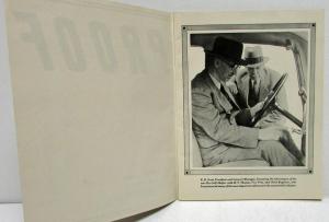 1934 REO Self Shifter Promotional Sales Brochure PROOF Testimonials Original