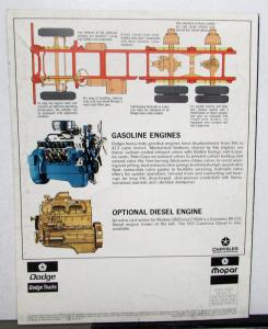 1973 Dodge Heavy Duty LCF Gas Model Trucks C & CT 800 Sales Folder Original