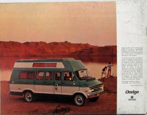 1973 Dodge Camper Full Line Color Sales Brochure Original