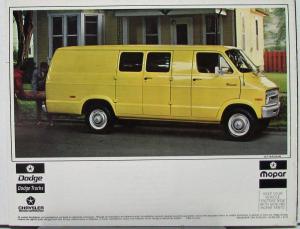 1973 Dodge Truck Tradesman Van Color Sales Brochure Original