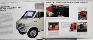 1973 Dodge Truck Kary Van Color Sales Folder Original