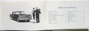 1959 Lincoln Owners Manual Care & Operation Original Nice