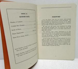 1935 REO Car Model 6A Flying Cloud Owners Reference Manual Edition 135 Original