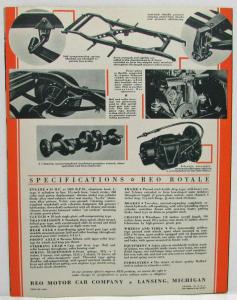 1935 REO Royale Sales Brochure FOLDER Original