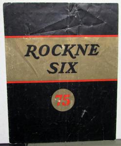 1933 Rockne Six 75 Sedan Coupe Roadster Color Sale Brochure Folder by Studebaker