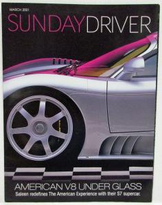 2001 Saleen S7 V8 Sunday Driver Article Sales Brochure Smaller Version Original