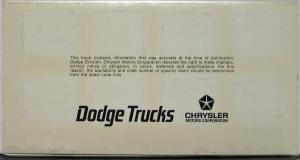 1974 Dodge Truck Color And Upholstery Selector Sales Brochure Original