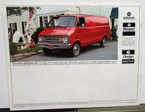 1974 Dodge Tradesman Vans Kary Van B100 200 300 Maxivan Sales Brochure Original