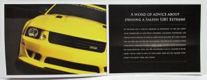 2007 Saleen S281 Extreme Mustang 550HP 525TQ Features Specs Sales Folder Orig