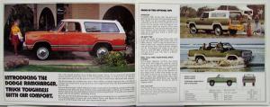 1974 Dodge Ramcharger AW100 SUV Color Sales Folder Original