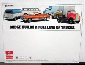 1975 Dodge Medium Duty Trucks D500 D600 D700 D800 Color Sales Brochure Original