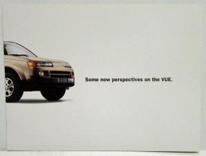 2001 Saturn VUE Preview Sales Brochure With Car Punch Card Stick Original