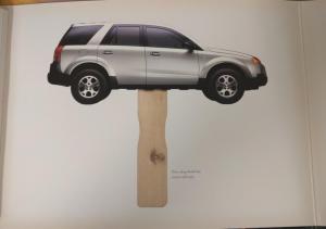 2001 Saturn VUE Preview Sales Brochure With Car Punch Card Stick Original